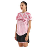 Women Soccer Jersey with Short, Customize Name Number Shirt, Football Training Kit Lava Pink